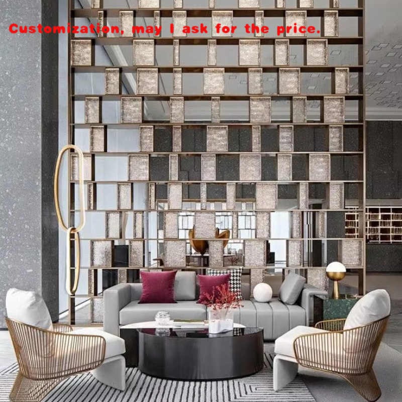 Partition Screen Divider - Custom.Modern Stainless Steel Room Divider Partition