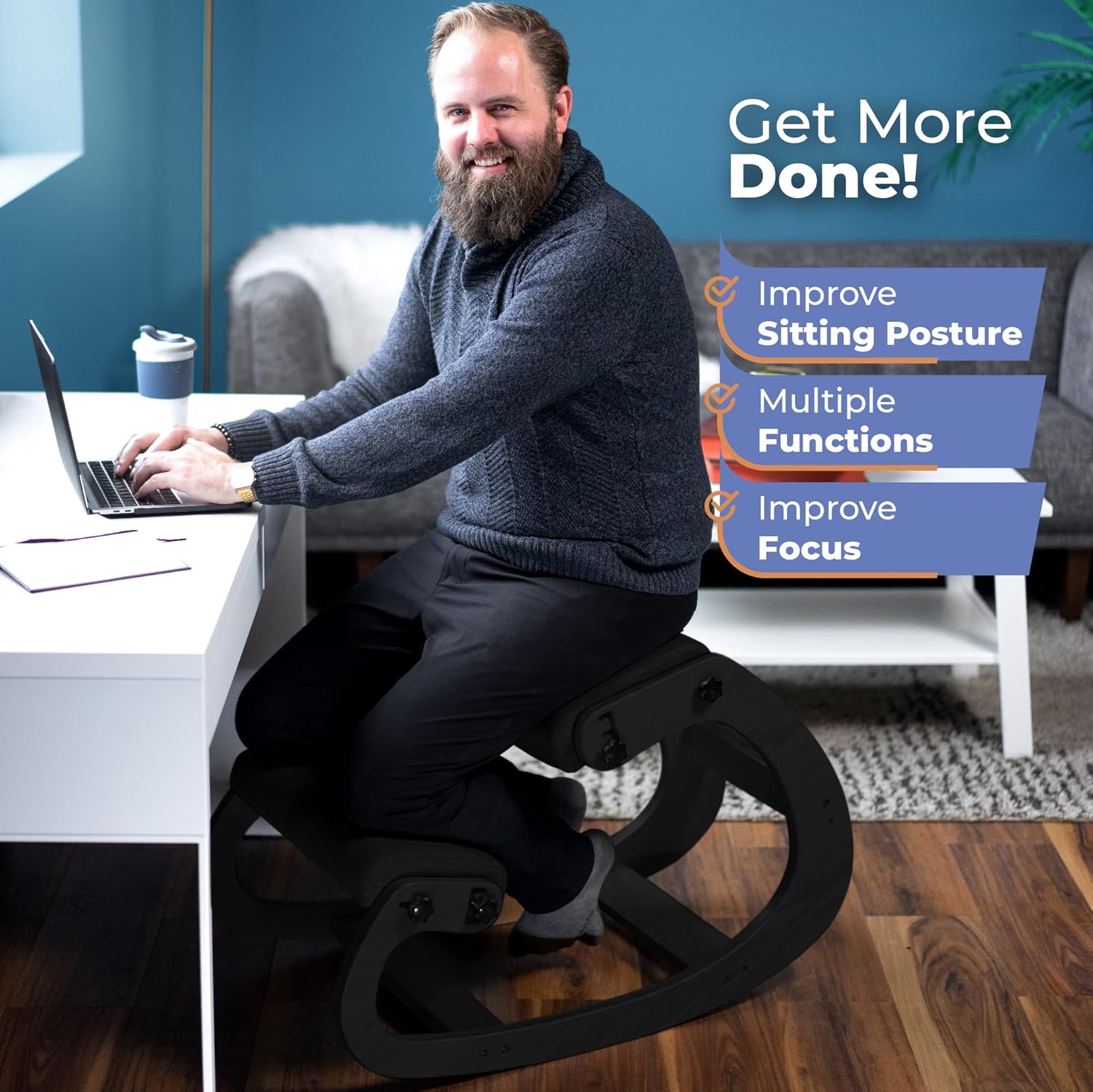 Ergonomiczne drewniane krzesło – Office Stool recenzja i cena