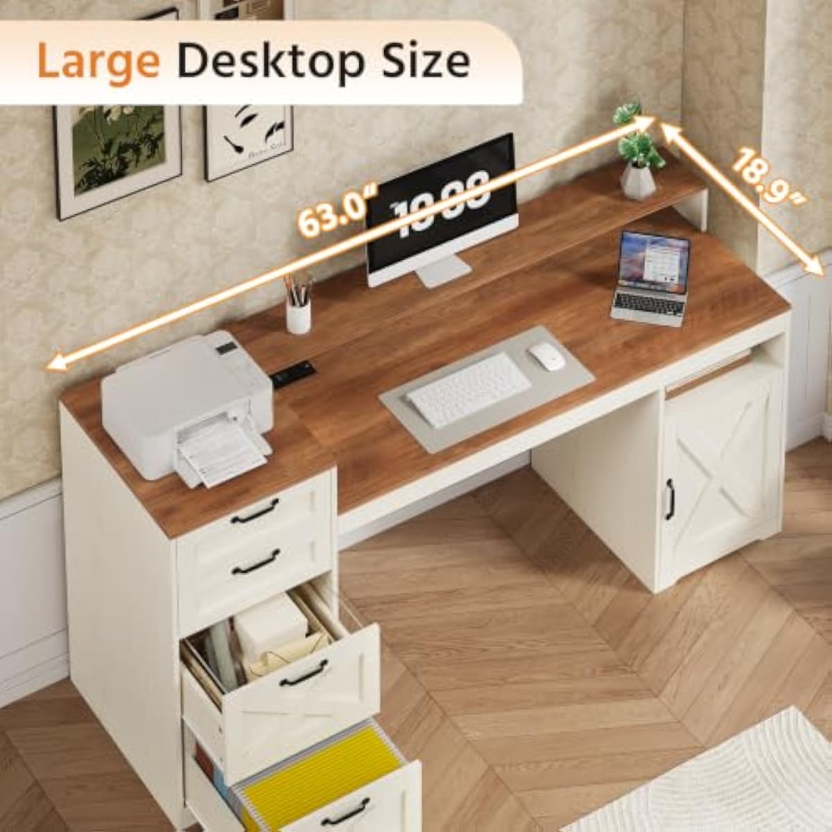 Biurko o wymiarach 63 cali, w  – Printer Stand recenzja i cena