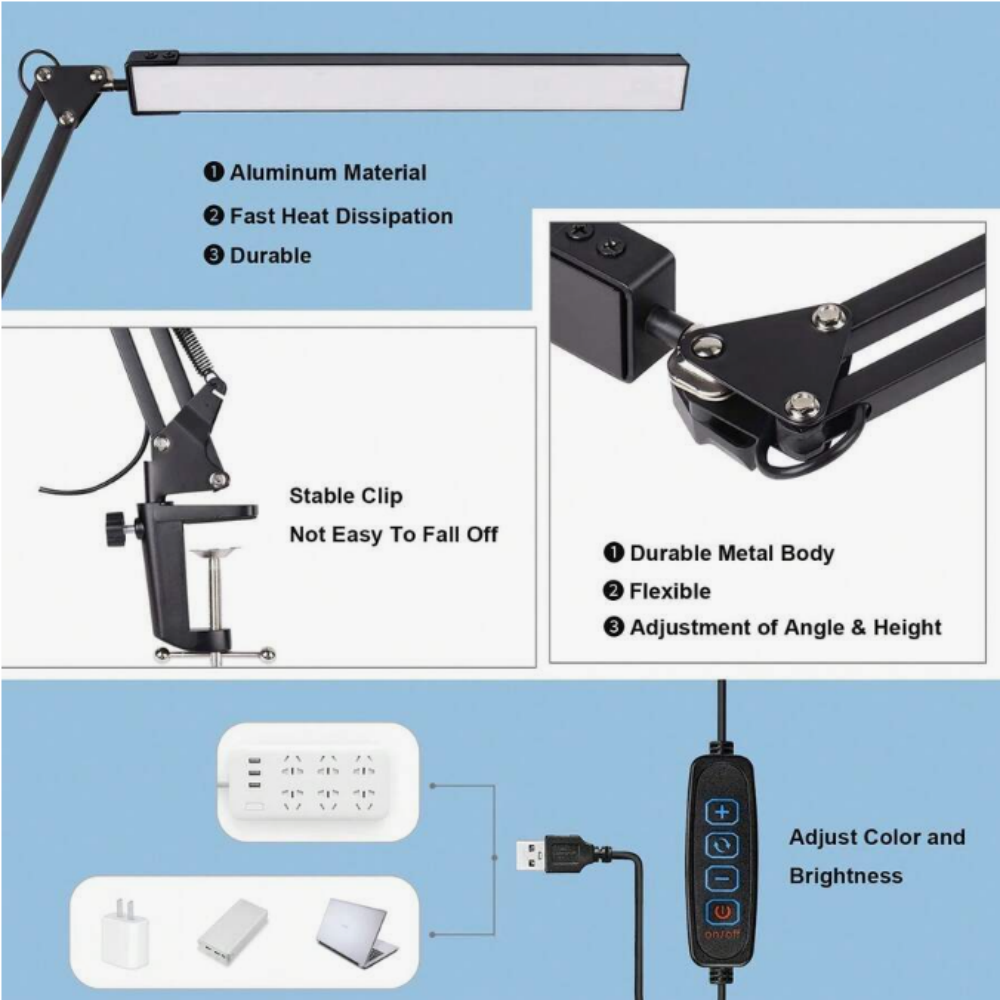 Lampa biurkowa LED do domu, cz – Desk Lamp recenzja i cena